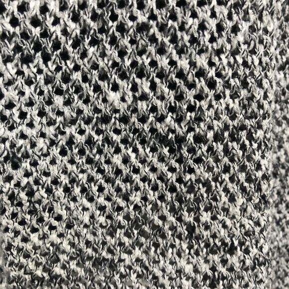 Torrid black white gray open knit long open front cardigan size 3 or 3X - Picture 13 of 14